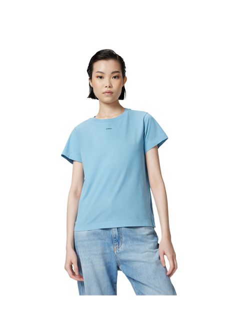 T-shirt Pinko donna 100373 A228 celeste maniche corte mini logo PINKO | T-shirt | 100373 A228E63